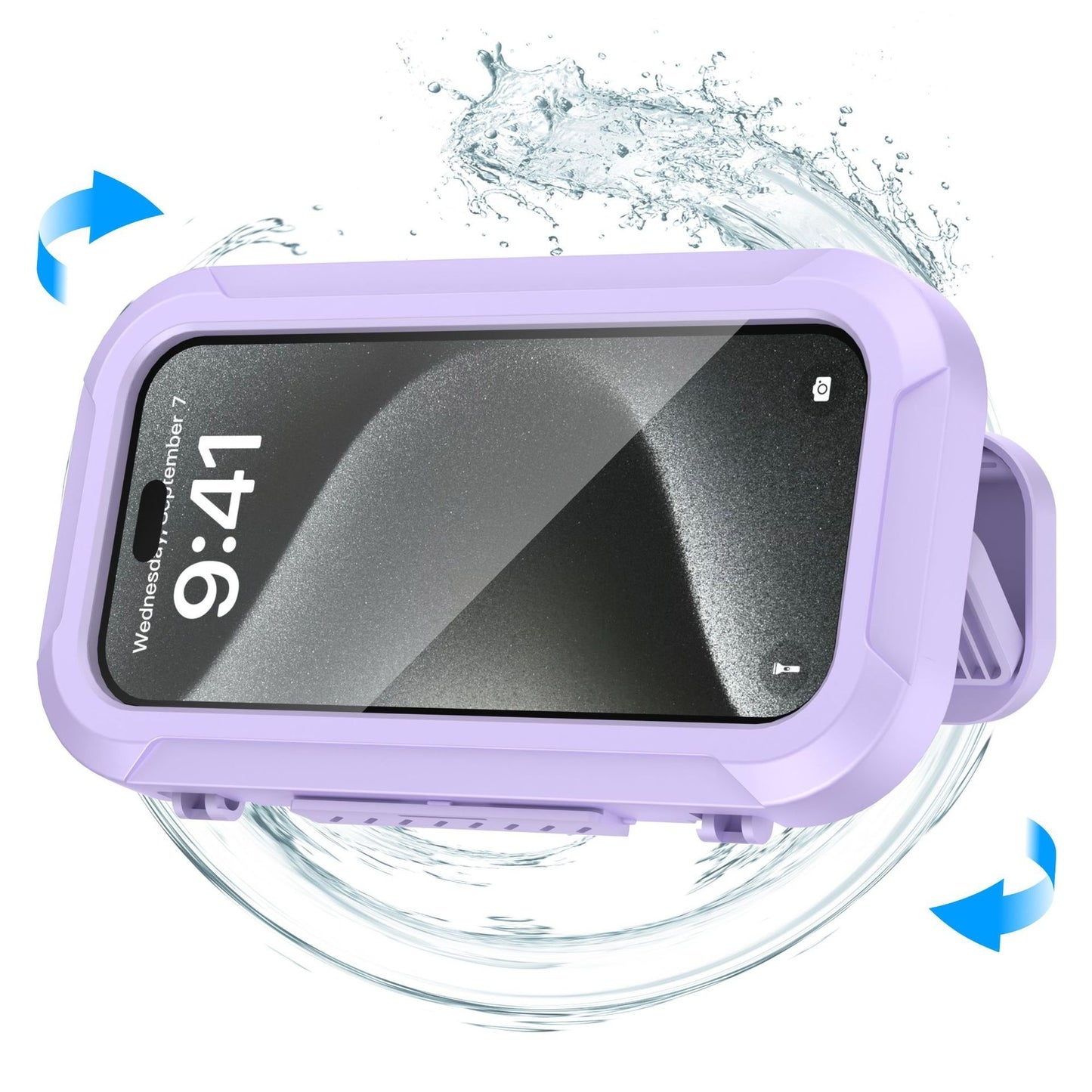 Waterproof Bathroom Shower Stand for Lazy Users - No Drill 360° Rotating Phone & Bottle Holder
