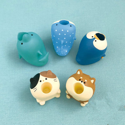 Cute Cartoon Animal Phone Holder Stand - Shark Dolphin Penguin Resin Desk Phone Holder