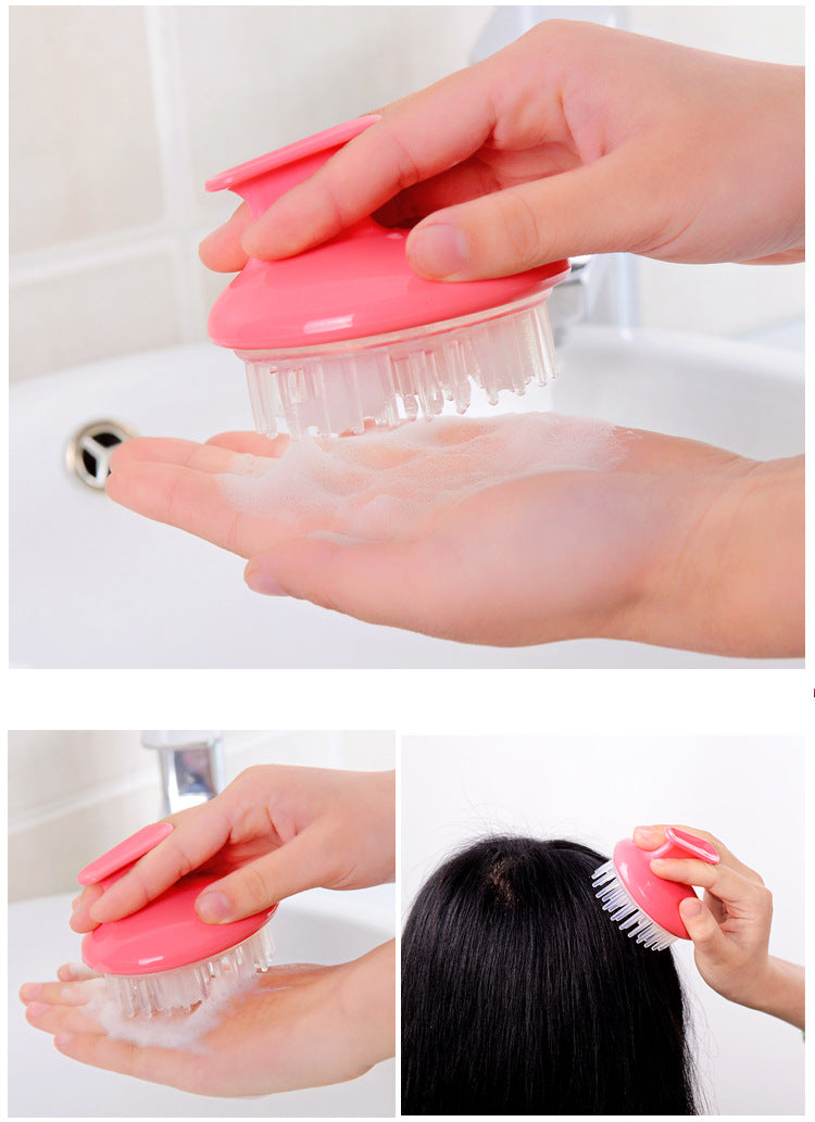 Silicone Shampoo Brush Scalp Massager 
— Hair Growth & Deep Cleansing Tool