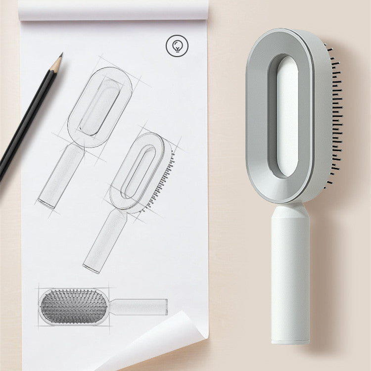 Self Cleaning Hair Brush — One Key Clean,
Anti-Static Massage Scalp Comb for Women