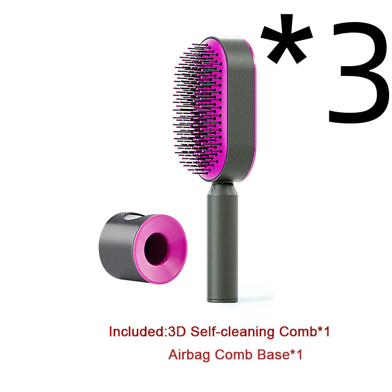 Self Cleaning Hair Brush — One Key Clean,
Anti-Static Massage Scalp Comb for Women