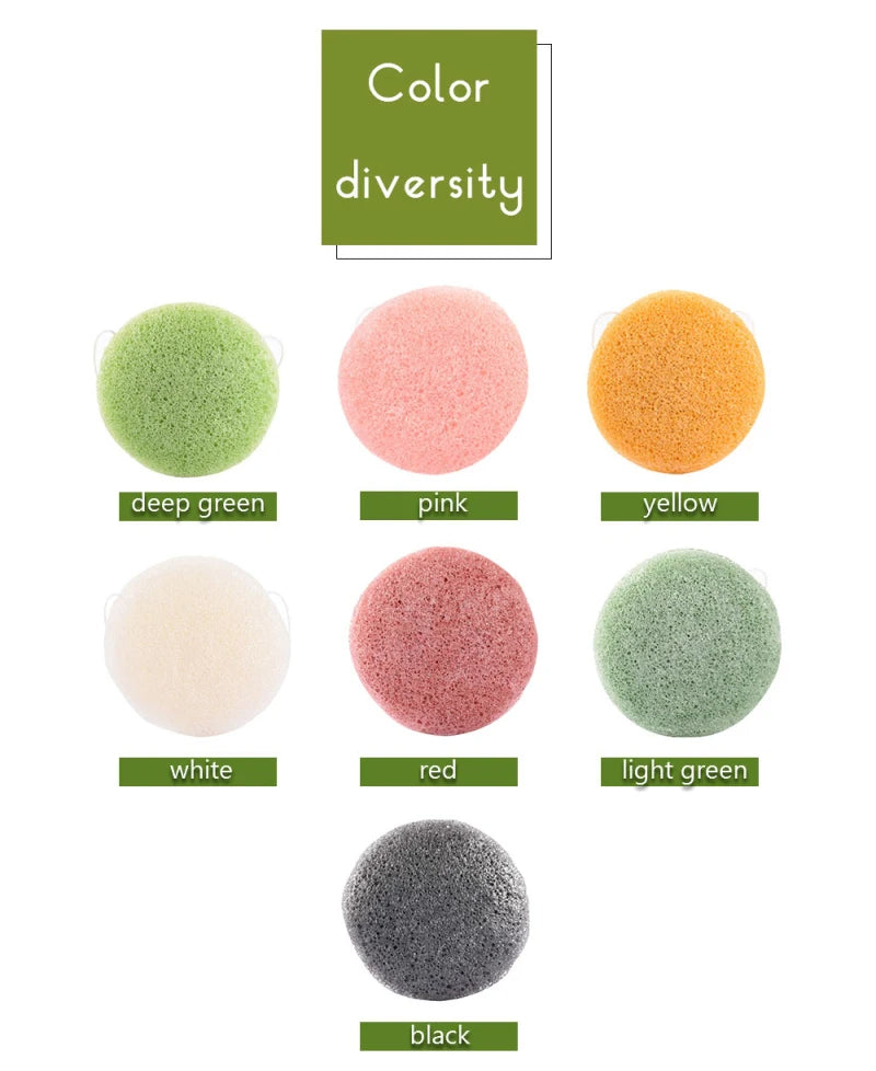 Konjac Facial Cleansing Sponge 
— Natural Exfoliator Face Wash Puff