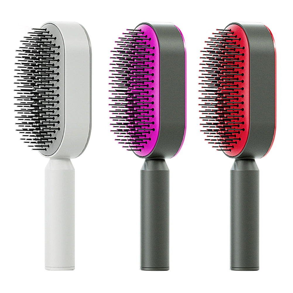 Self Cleaning Hair Brush — One Key Clean,
Anti-Static Massage Scalp Comb for Women