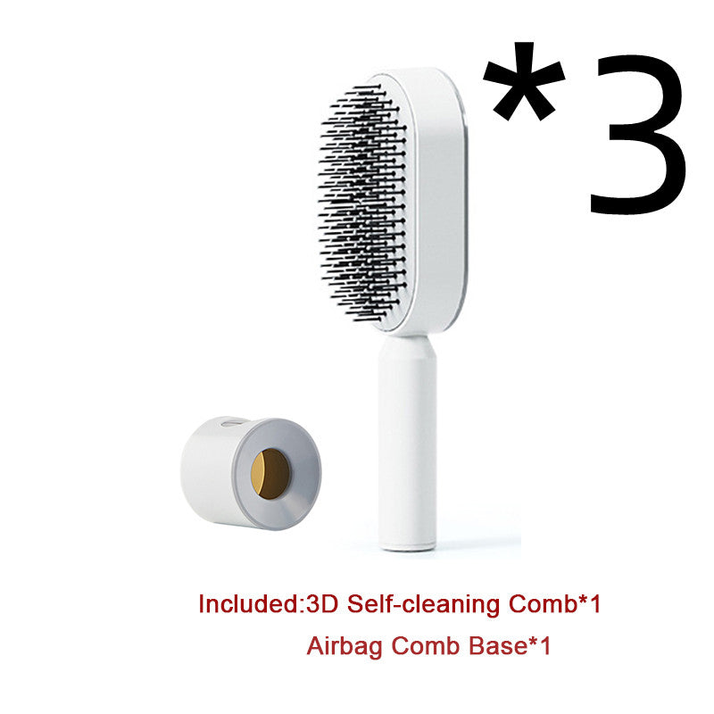 Self Cleaning Hair Brush — One Key Clean,
Anti-Static Massage Scalp Comb for Women