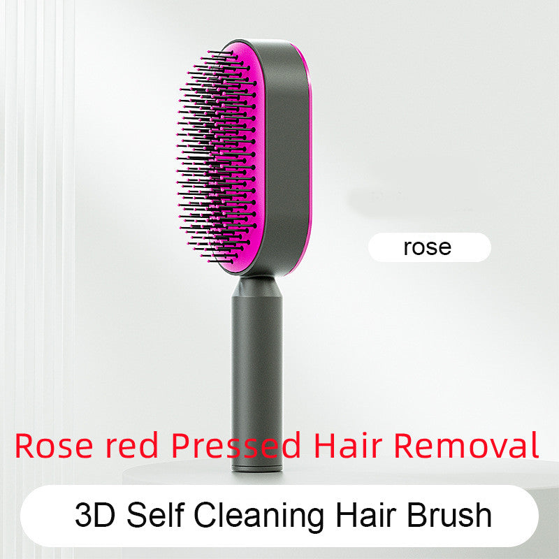 Self Cleaning Hair Brush — One Key Clean,
Anti-Static Massage Scalp Comb for Women